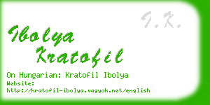 ibolya kratofil business card